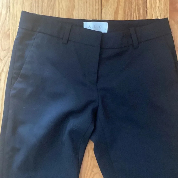 ALC sz 2 wool blend trousers slacks black excellent pre owned condition pockets - Picture 3 of 6